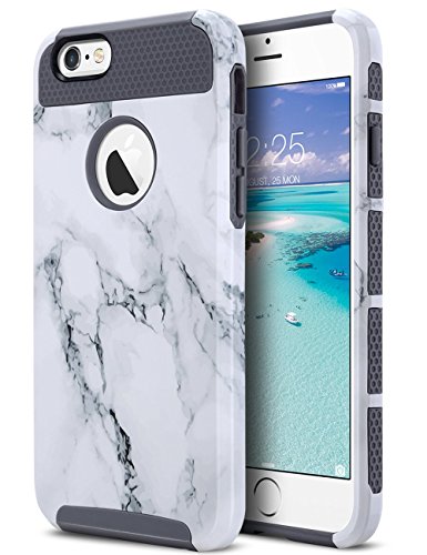 iPhone 6s Case Marble, iPhone 6 Case, ULAK Colorful Series Slim Hybrid Dual Layer Scratch Resistant Hard Back Cover Shock Absorbent TPU Bumper Case for Apple iPhone 6/6s 4.7 inch(Artistic Marble)