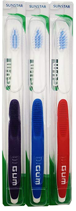 GUM Orthodontic Toothbrush - V Trim Soft Brush (3 Toothbrushes)