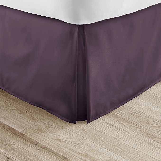 Linen Market Luxury Bed Skirt, Queen, Purple