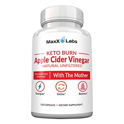 Apple Cider Vinegar Capsules with Mother   Keto BHB - 2275mg of Unfiltered, Pure, Natural, Detox ACV Keto Burn Formula – Fat Burners for Women & Men Potent Weight Loss Pills - Gluten-Free Supplements