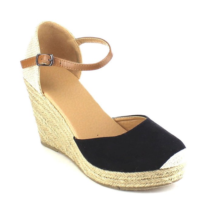 Beston AB01 Womens Espadrille Platform Wedge SandalsTight Front Toe