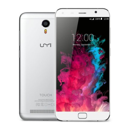 UMI TOUCH 5.5 Inch Android 6.0 Unlocked Smartphone, MT6753 Octa-Core 1.3GHz, 3GB RAM   16GB ROM GSM & WCDMA & FDD-LTE (Silver)