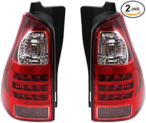 APA Replacement LED Tail Light Lamp for 2006 2007 2008 2009 4 RUNNER Driver Passenger PAIR Set 81551-35320 81561-35280 TO2801172 TO2800172