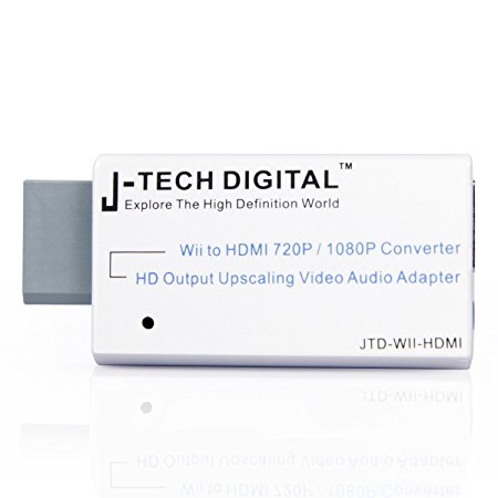 J-Tech Digital JTD-WII-HDMI Wii to HDMI 720P/1080P Converter HD Output Upscaling Video/Audio Adapter