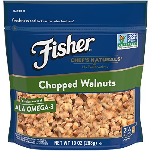 FISHER Chef's Naturals Chopped Walnuts, No Preservatives, Non-GMO Project Verified, 10 Ounce
