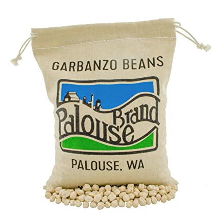 Garbanzo Beans aka Chickpeas or Ceci Beans | Non-GMO Project Verified | 5 LBS | 100% Non-Irradiated | Certified Kosher Parve | USA Grown | Field Traced | Drawstring Linen Bag [Plastic Free Packaging])