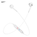 GJTWireless Portable Stereo Lightweight Bluetooth V40 Headphones Earbuds Earphone with Dual Connection Hand-free Calling and Built-in Microphone for Sports Running Gym Hiking Jogger and Exercise for iPhone 6 6S 5S Samsung Galaxy S6 S6 edge Note 4 3 2 Android Cellphones Enabled Bluetooth Device WHITE