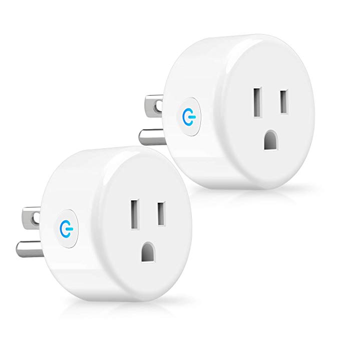 YTE Smart Plug, WiFi Outlet Compatible with Alexa Echo, Google Home, Alexa Outlet Smart Socket Control Your Devices with Timing Function from Anywhere, ETL and FCC Listed, No Hub Required (2 Pack)