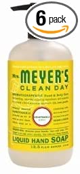 Mrs. Meyer's Clean Day Hand Soap Liquid, Honeysuckle, 12.5 Fl Oz (Pack of 6)