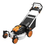 WORX WG771 56V Lithium-Ion 3-in-1 Cordless Mower with Locking Caster Wheels 19-Inch