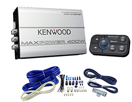 Kenwood KAC-M1824BT 400W 4 Ch Marine ATV Bluetooth Amplifier   Remote   Wiring