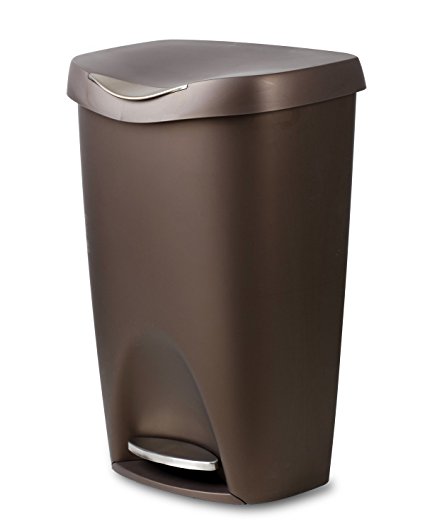 Umbra Brim Step Waste Can, 13-Gallon, Bronze