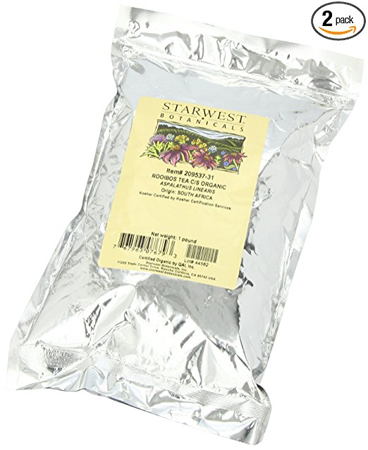 Starwest Botanicals  Rooibos Tea C/S Organic, 1-pound Bags (Pack of 2)