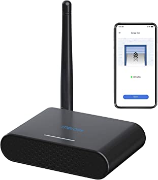 Smart Garage Door Opener Remote with External Antenna, Up to 3 Single Doors,Compatible with Amazon Alexa, SmartThings