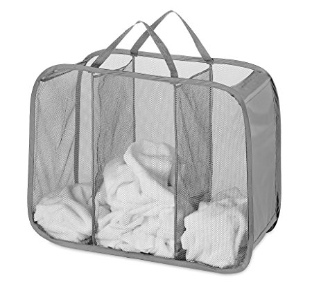 Whitmor Pop & Fold Laundry Sorter, Paloma Gray