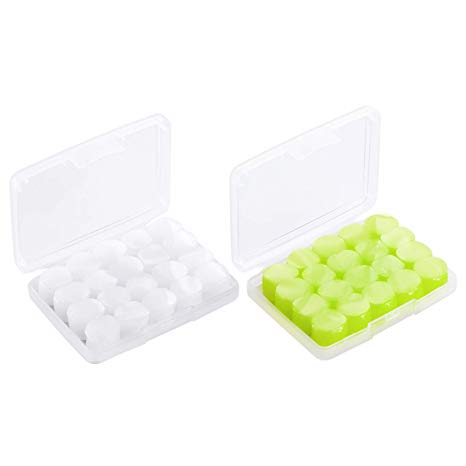 Mpow 112A Swimming Earplugs for Kids, 20 Pairs Moldable Silicone Ear Plugs for Small-Sized Ears, 28dB SNR Noise Reduction, with 2 Carry Cases, Waterproof, BPA-Free for Swimming, Showering