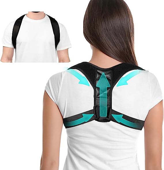 Posture Corrector for Women & Men,Adjustable Upper Back Brace,Breathable,Providing Pain Relief from Neck, Back and Shoulder