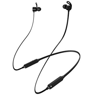 LQM Wireless Headphones,Neckband Bluetooth 4.2 Headphones,Noise Cancelling Sport Earphones,Waterproof Lightweight In-Ear Magnetic Earbuds HD Stereo Sound with Mic for Outdoor Gym Running (Black)