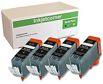 Inkjetcorner Compatible Ink Cartridges Replacement for PGI-225 for use with iX6520 MG5120 MG5220 MG5320 MX882 MX892 (Big Black, 4-Pack)