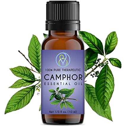 Camphor Essential Oil 10 ml 100% Pure & Natural Therapeutic Grade Undiluted Best For Aromatherapy Diffuser, Humidifier, Hair Growth, Nasal Congestion & Help Breathing