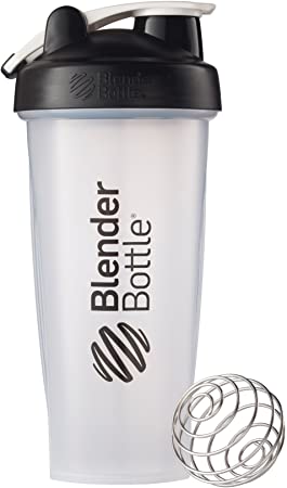 BlenderBottle Classic Loop Top Shaker Bottle, Clear Black, 28-Ounce