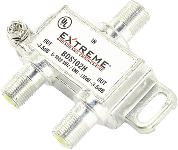 Extreme 2 Way HD Digital 1Ghz High Performance Coax Cable Splitter BDS102H