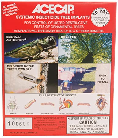 AceCap Insecticide Systemic Tree Implants, 3/8-inch Implant Diameter (10 Pack)