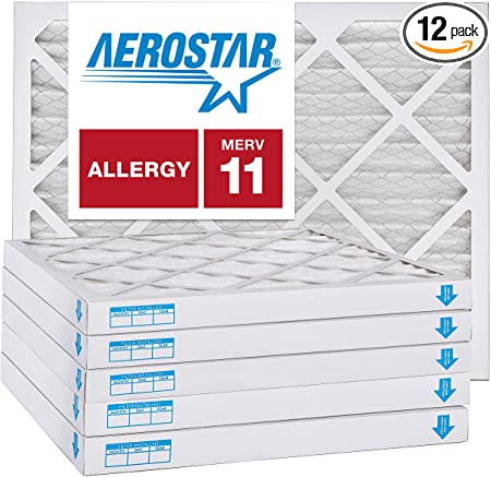 16x20x2 AC and Furnace Air Filter by Aerostar - MERV 11, Box of 12