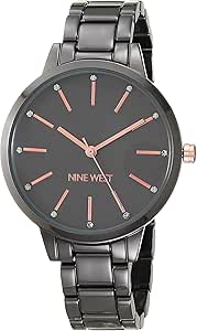 Nine West Women's Crystal Accented Bracelet Watch