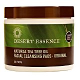 Desert Essence Natural Tea Tree Oil Facial Cleansing Pads Original 50 Count