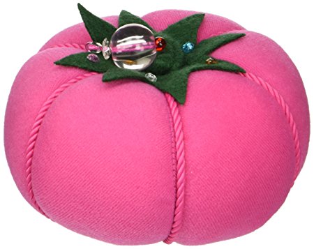 Velvet Tomato Pin Cushion-Pink