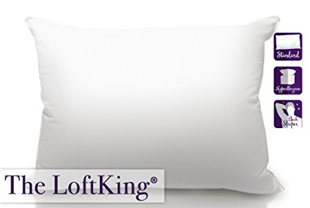 The LoftKing by Queen Anne Pillow - Extra Firm Density Bed Pillows - Superior Luxury Meets Superior Support (Standard Size)