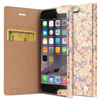 1byone All-natural Wooden Case with Card Slot for iPhone 6 / 6s Plus, Floral