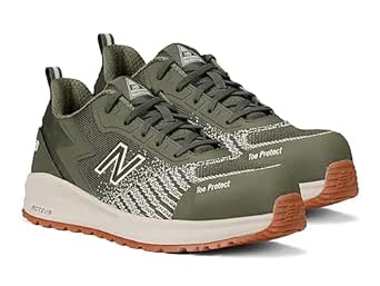 New Balance Men's Composite Toe Speedware Industrial Boot, Olive/White, 12 Wide