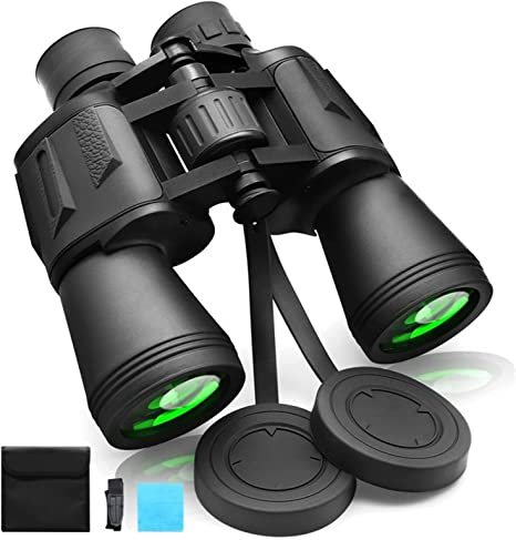 Binoculars for Adults and Kids,20x50 High Power Military Binoculars,Low Light Night Vision Waterproof HD Compact Binoculars,BAK4 Prism FMC Lens for Bird Watching Hunting Travel Football Stargazing