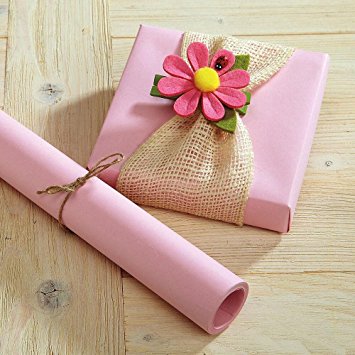 Pastel Pink Kraft Gift Wrap - 40 square feet
