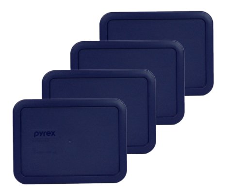 Pyrex 7210-PC Rectangle Dark Blue 3 Cup Storage Lid for Glass Dish 4 Dark Blue