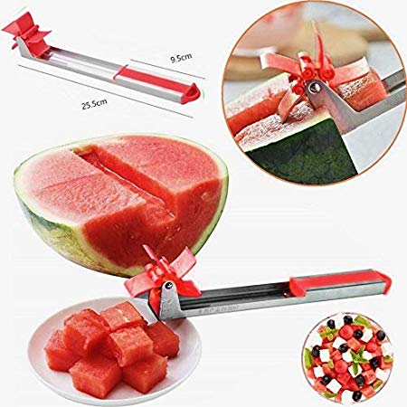 Watermelon Windmill Cutter Red Knife Fruit Cube Slicer