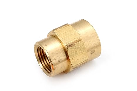 Anderson Metals 06119 Brass Pipe Fitting, Reducing Coupling, 1/2" x 3/4" NPT Female Pipe