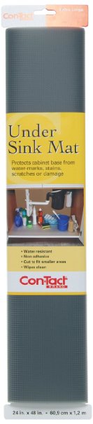 Con-Tact Brand Non-Adhesive Under Sink Mat 24-Inches by 48-Inches Graphite