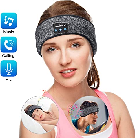 Sleep Headphones Wireless Bluetooth Music Sports Headband Noise Cancelling Sleeping Eye Mask, Great for Side Sleepers Running Yoga Insomnia Travel, Gift for Men Women