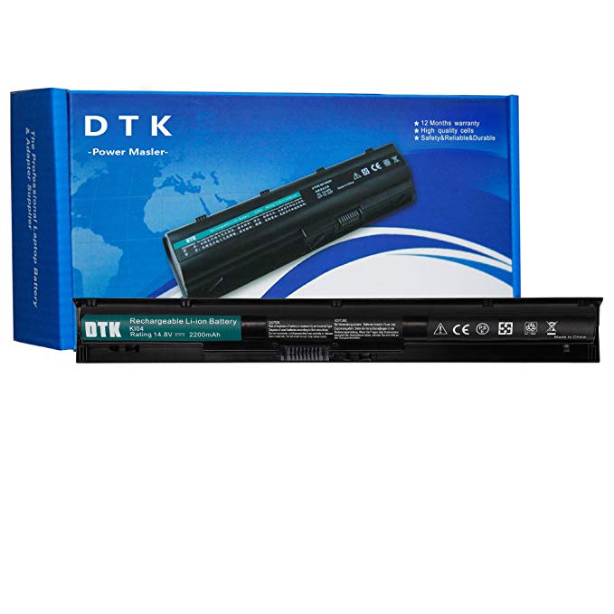 DTK New Laptop Battery Replacement for HP Pavilion 14-ab000 15-ab000 17-g000 Series 15-ab036TX 14-ab011TX 800049-001 800050-001 P/N: KI04 [14.8V 2200MAH]