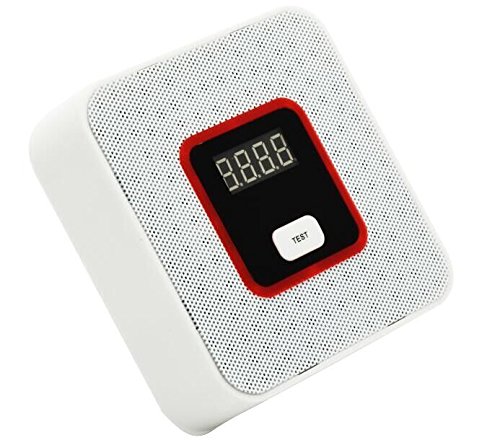 SKONDA Plug-In Combustible Gas Detector Alarm Sensor with Voice Warning,Digital Display(White)
