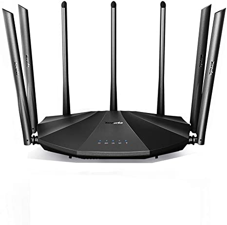 Tenda AC23 Smart WiFi Router - Dual Band Gigabit Wireless (up to 2033 Mbps) Internet Router for Home, 4X4 MU-MIMO Technology, Up to 1400 sq ft Coverage Parental Control (AC2100)