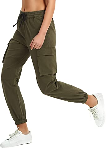 SPECIALMAGIC Cargo Pants for Women Utility Pants Casual Hiking Trousers Chino Twill Pants