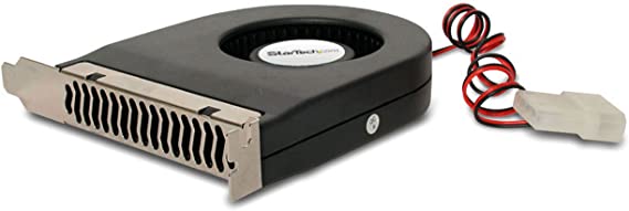 StarTech.com Expansion Slot Rear Exhaust Cooling Fan with LP4 Connector (FANCASE), Black