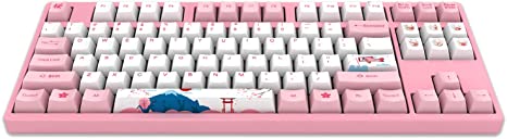 Akko World Tour Tokyo 87-Key TKL R1 Wired Gaming Mechanical Keyboard, Programmable with OEM Profiled PBT Dye-Sub Keycaps and N-Key Rollover (Akko 2nd Gen Pink Linear Switch)