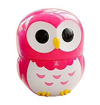 Yonger Cute Cartoon Owl Shape Kitchen Timers Mechanical Cook Cooking Timer (Rose Red)