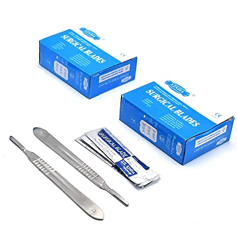 DDP 200 Scalpel Sterile Blades #22 with 2 Free Scalpel Handles #4