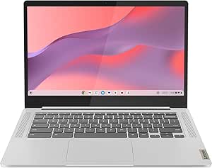 Lenovo IdeaPad Slim 3 Chromebook 14M868 - Ordinateur Portable 14'' FHD (MediaTek Kompanio 520, RAM 4Go, eMMC 64Go, Arm Mali-G52 Graphics, Chrome OS) Clavier AZERTY Français - Gris